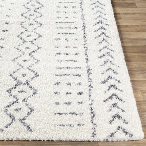 Surya Maroc Shag MRS-2302 Gray White 5'3" x 7'3" Rug