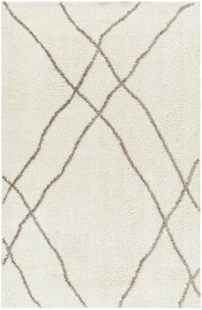 Surya Maryland Shag MSG-2302 Medium Gray Off-White 5'3" x 7' Rug