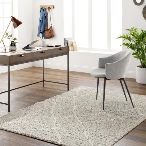 Surya Maryland Shag MSG-2303 Charcoal Off-White 5'3" x 7' Rug