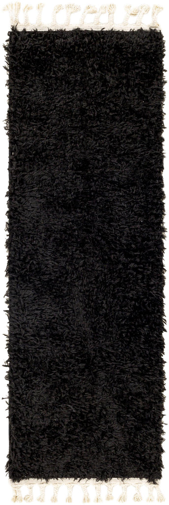 Surya Merino MRO-2300 Black Cream 1'8" x 5' Rug