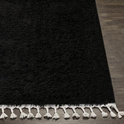 Surya Merino MRO-2300 Black Cream 1'8" x 5' Rug