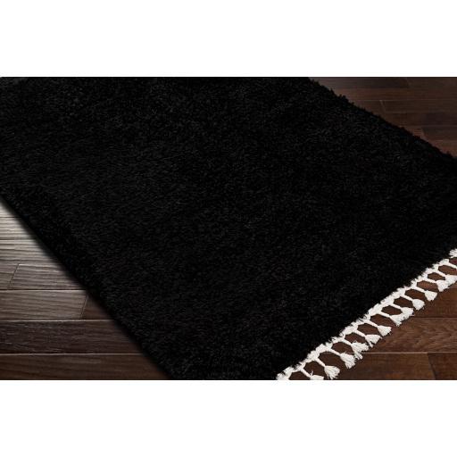 Surya Merino MRO-2300 Black Cream 1'8" x 5' Rug