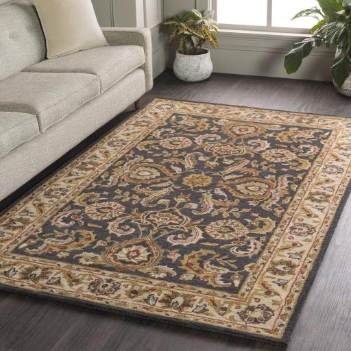 Surya Middleton AWHY-2063 Beige Black 2'3" x 14' Rug