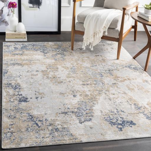 Surya Milano MLN-2302 Dark Blue Light Gray 2' x 3' Rug