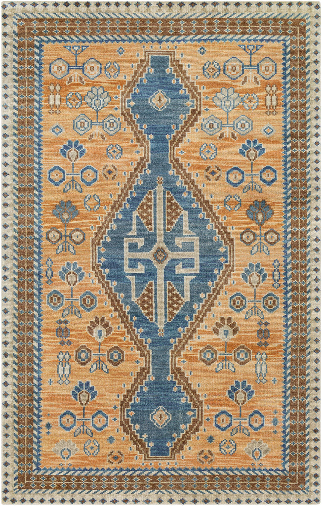 Surya Milas MSL-2302 Blue Brick Red 6' x 9' Rug