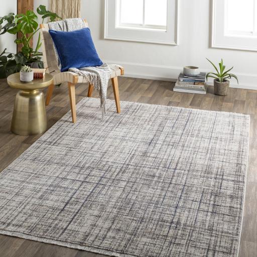 Surya Misterio MST-2304 Cream Dark Blue 3'2" x 10' Rug