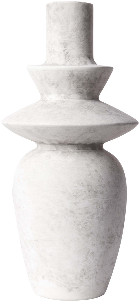 Surya Yagya YAG-003 White 14"H x 6"W x 6"D Decorative Accent