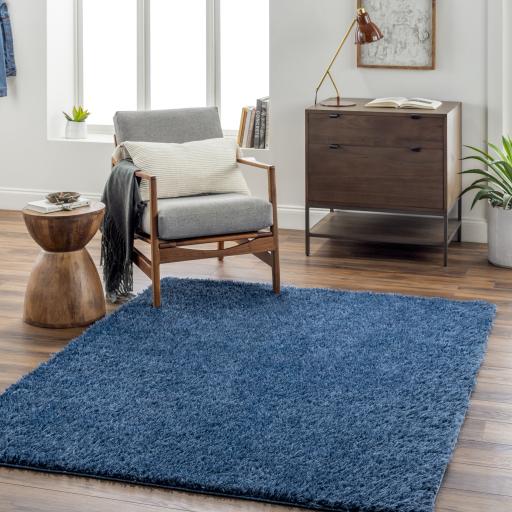 Surya Moda shag MOG-2303 Dark Blue 5'3" x 7' Rug