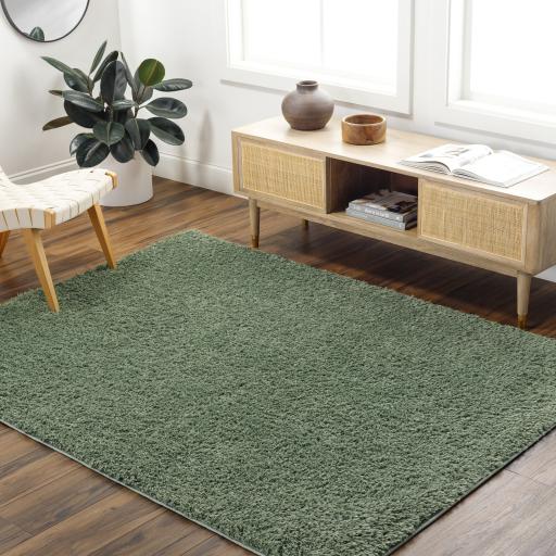 Surya Moda shag MOG-2306 Medium Green 5'3" x 7' Rug