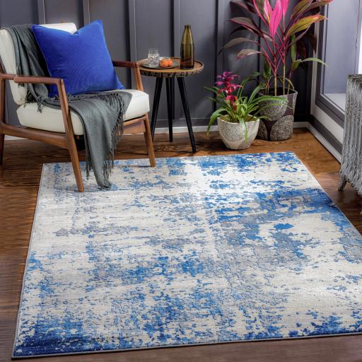 Surya Monaco MOC-2334 Blue Cream 2' x 2'11" Rug