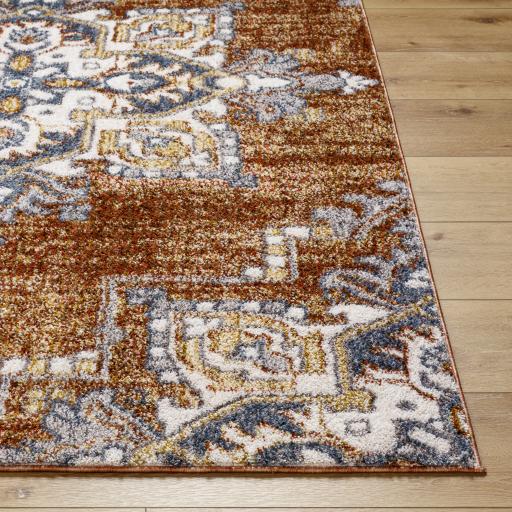 Surya Monet MMO-2302 Burnt Orange Cream 5'3" x 7' Rug