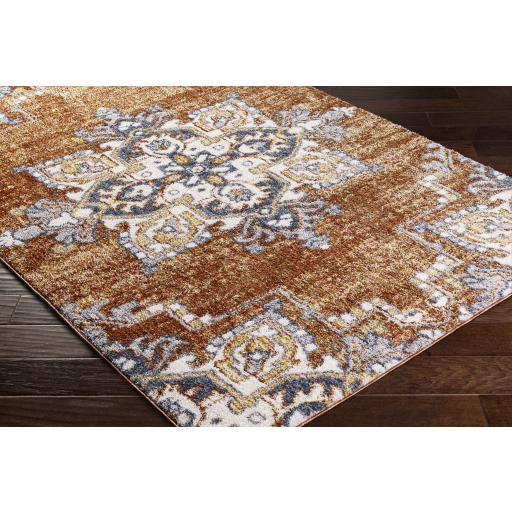 Surya Monet MMO-2302 Burnt Orange Cream 5'3" x 7' Rug