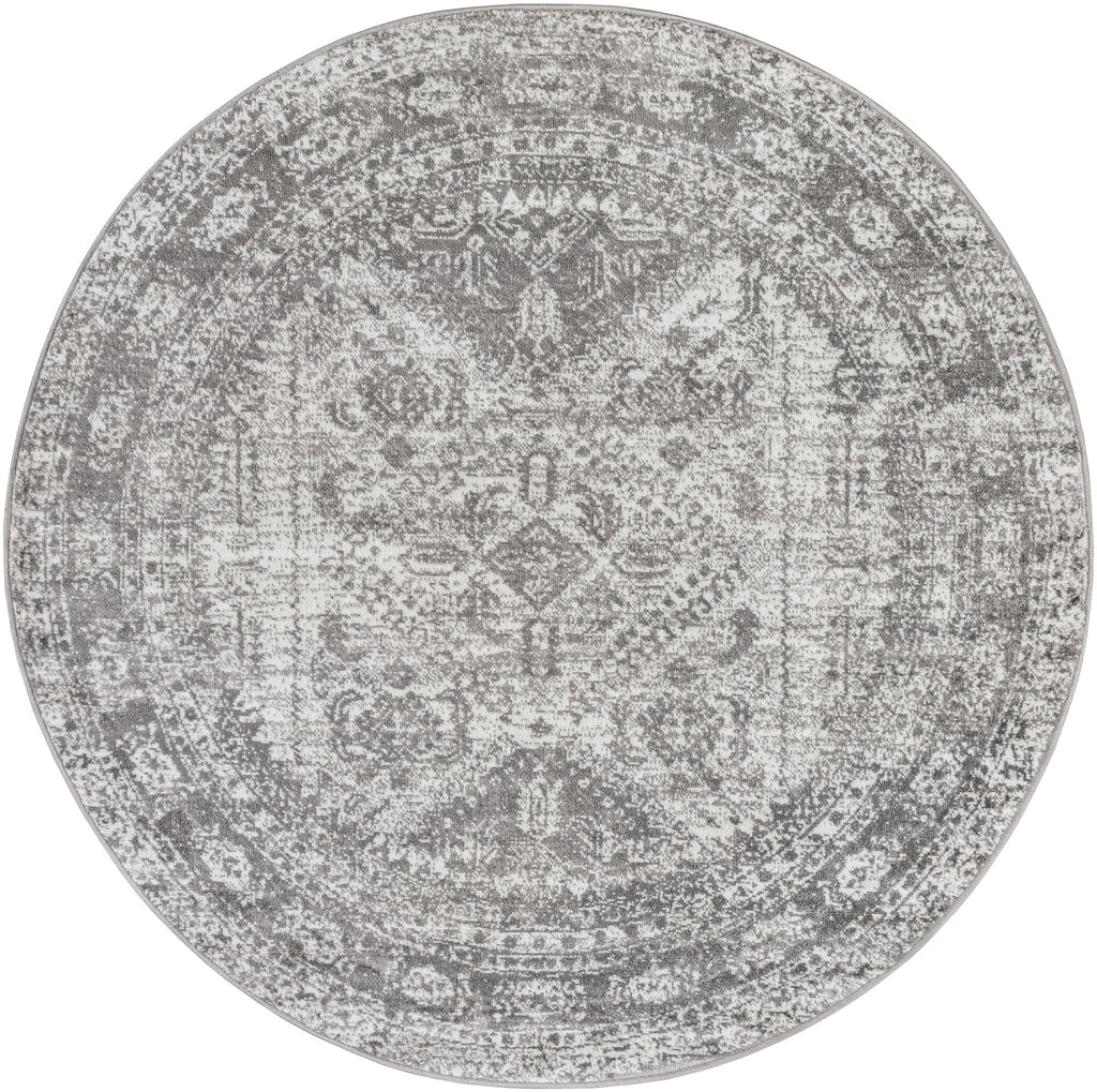 Surya Monte Carlo MNC-2314 Charcoal Light Gray 5'3" Round Rug