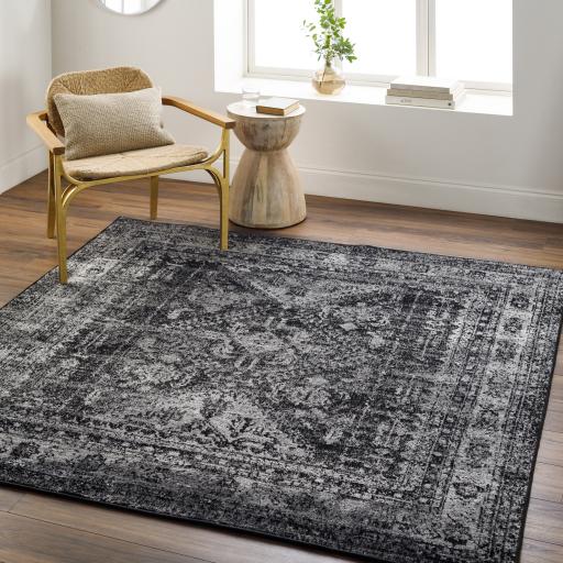 Surya Monte Carlo MNC-2340 Black Charcoal 2'7" x 7'3" Rug