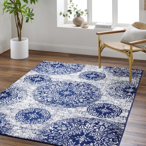 Surya Monte Carlo MNC-2345 Dark Blue Pale Blue 5'3" x 7'3" Rug