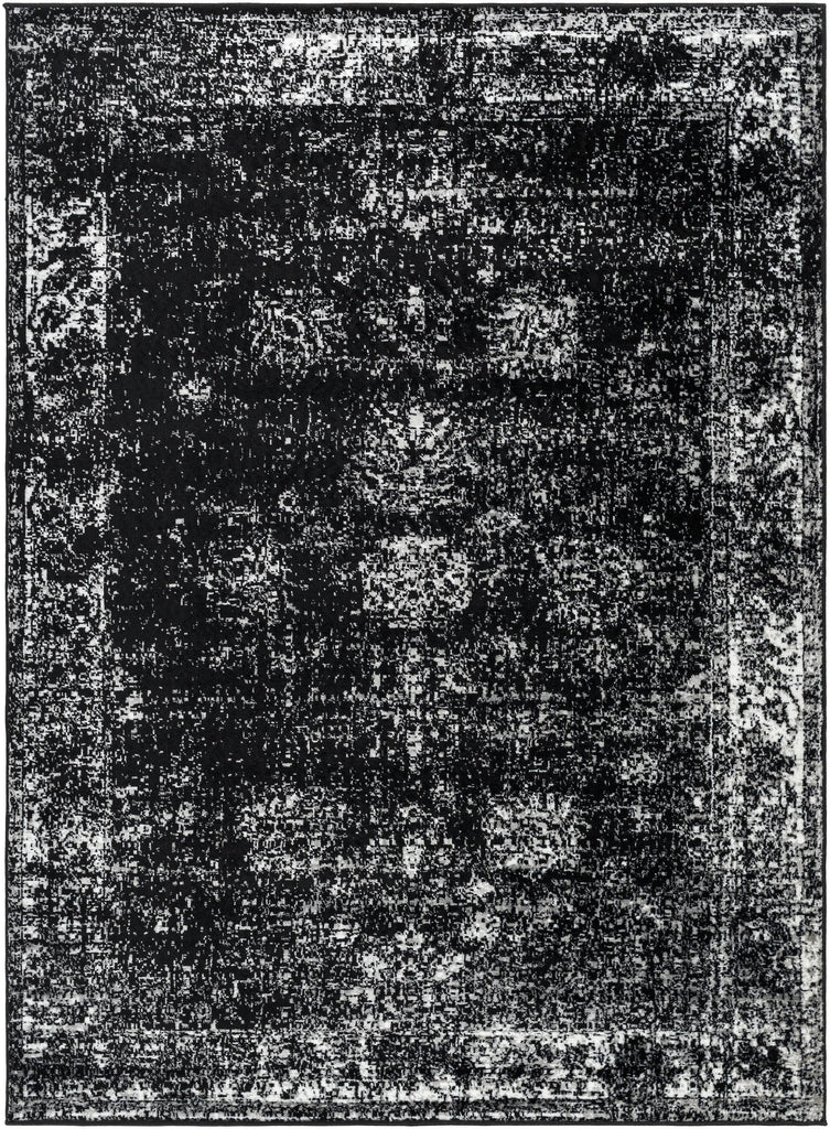 Surya Monte Carlo MNC-2349 Black Cream 5'3" x 7'3" Rug