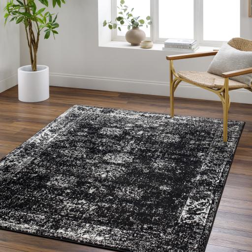 Surya Monte Carlo MNC-2349 Black Cream 6'11" x 9' Rug