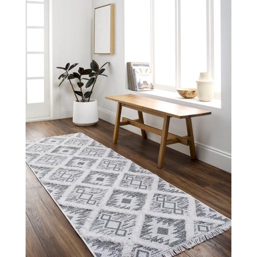 Surya Morocotton MCT-2300 Black Medium Gray 2'6" x 7'3" Rug