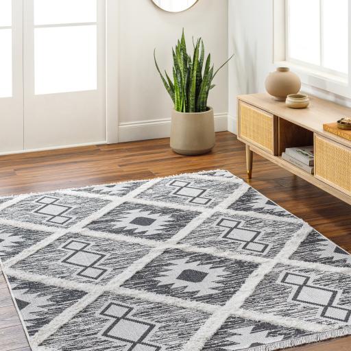 Surya Morocotton MCT-2301 Black White 2'1" x 3'9" Rug