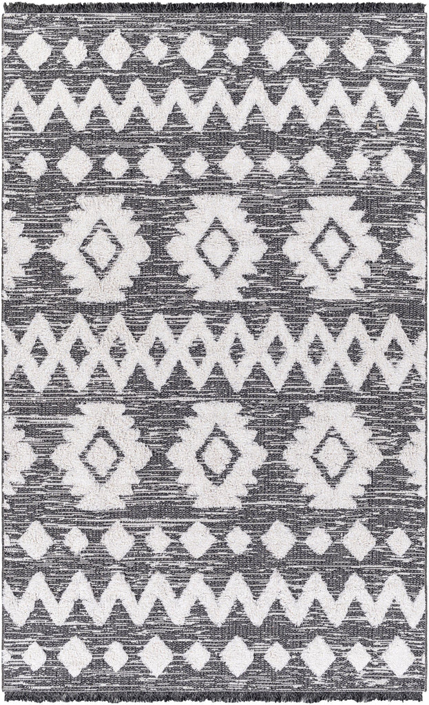 Surya Morocotton MCT-2307 Black White 2'1" x 3'9" Rug