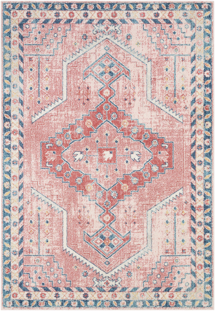 Surya Murat MUT-2314 Aqua Burgundy 5'3" x 7'3" Rug