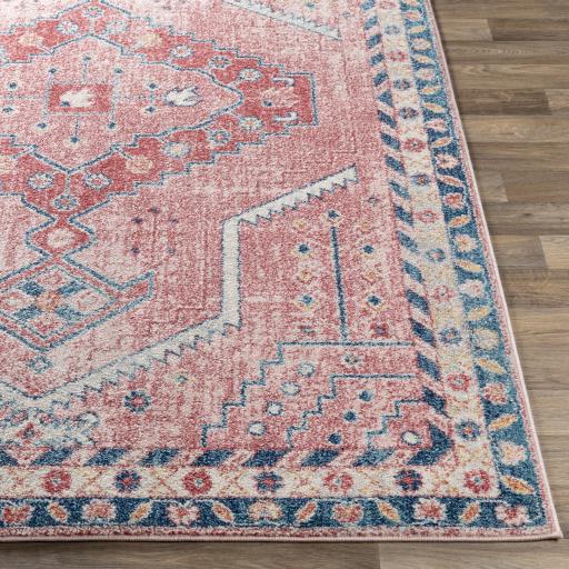 Surya Murat MUT-2314 Aqua Burgundy 5'3" x 7'3" Rug