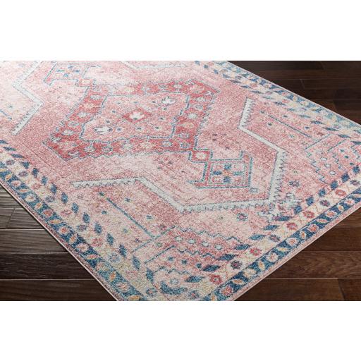 Surya Murat MUT-2314 Aqua Burgundy 5'3" x 7'3" Rug