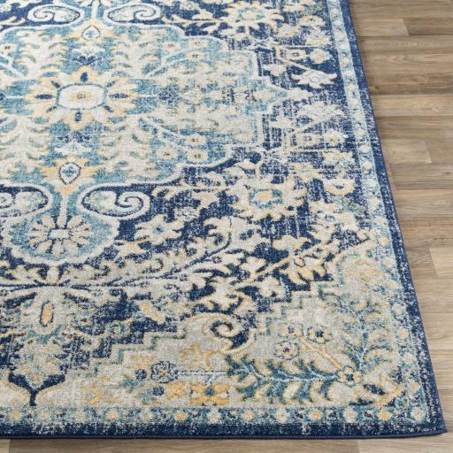 Surya Murat MUT-2320 Aqua Ink Blue 5'3" x 7'3" Rug