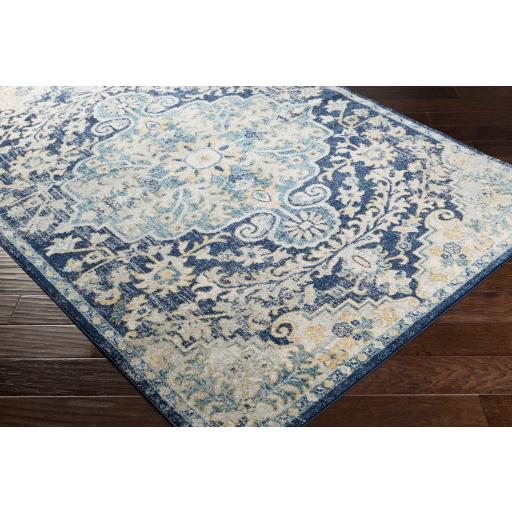 Surya Murat MUT-2320 Aqua Ink Blue 5'3" x 7'3" Rug