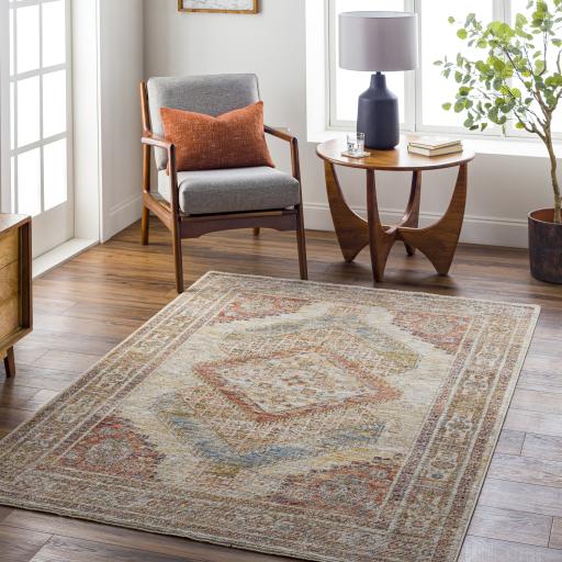 Surya Naila IAL-2303 Brick Red Dark Blue 2'7" x 7'3" Rug