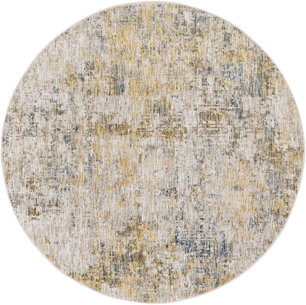 Surya Naila IAL-2311 Dark Blue Light Sage 5'3" Round Rug