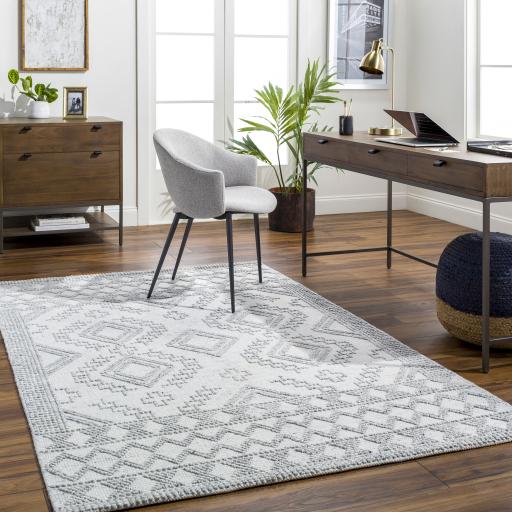 Surya Napoli NPO-2306 Black Light Gray 6' x 9' Rug