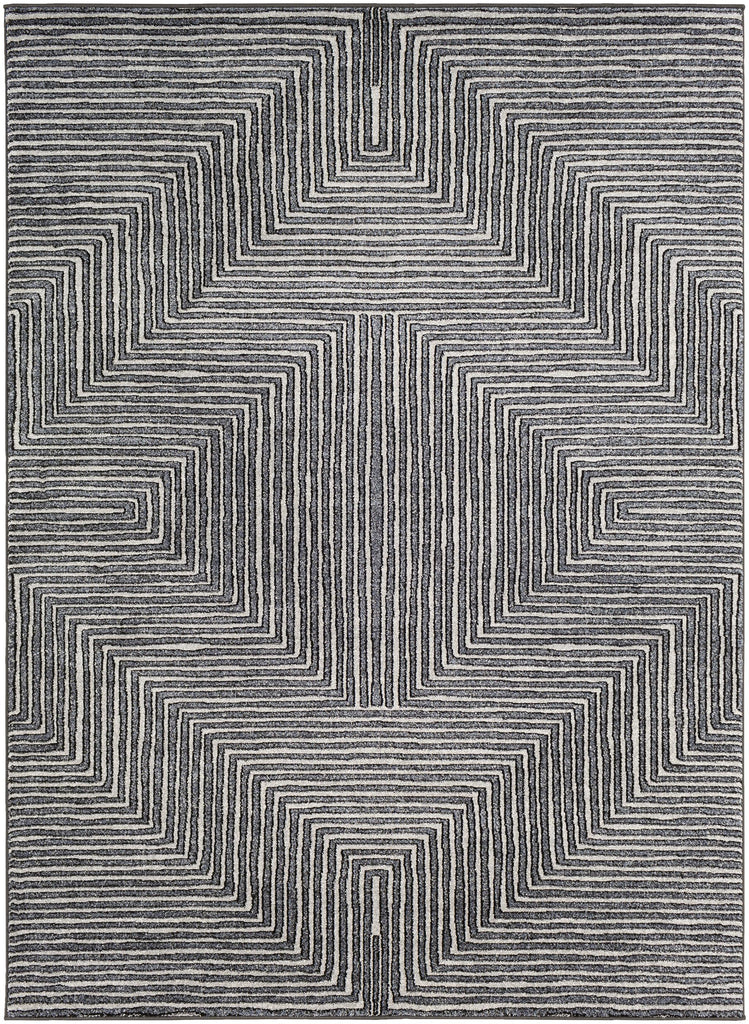 Surya Nepali NPI-2317 Black Cream 2' x 2'11" Rug