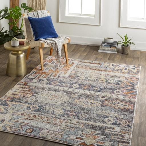 Surya New Mexico NWM-2310 Blue Brick Red 2' x 2'11" Rug