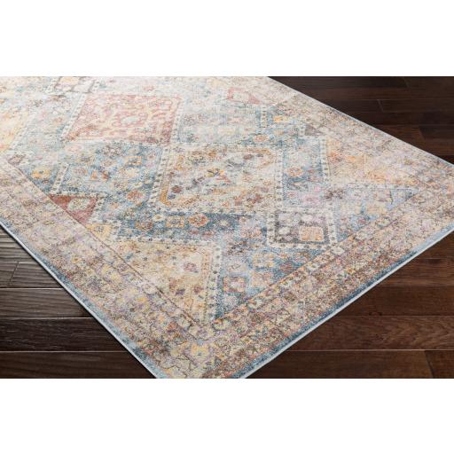 Surya New Mexico NWM-2314 Blue Brick Red 5'3" x 7'3" Rug