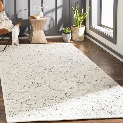 Surya Newcastle NCS-2315 Charcoal Cream 4' x 6' Rug