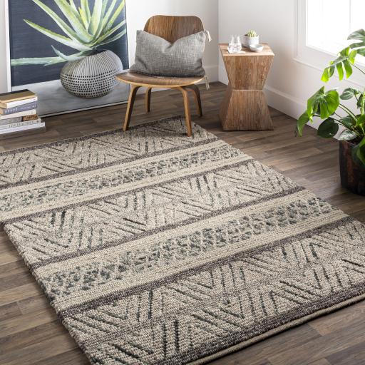 Surya Nico NIC-7001 Black Charcoal 2' x 3' Rug