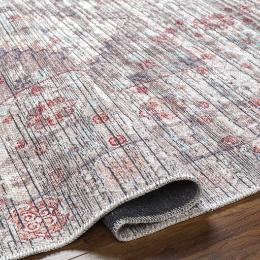 Surya Nolita NLT-2304 Black Brick Red 2'5" x 10' Rug