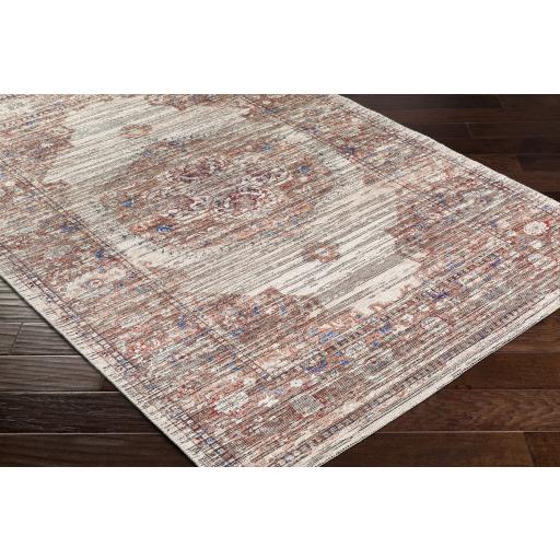 Surya Nolita NLT-2305 Black Brick Red 2'5" x 10' Rug