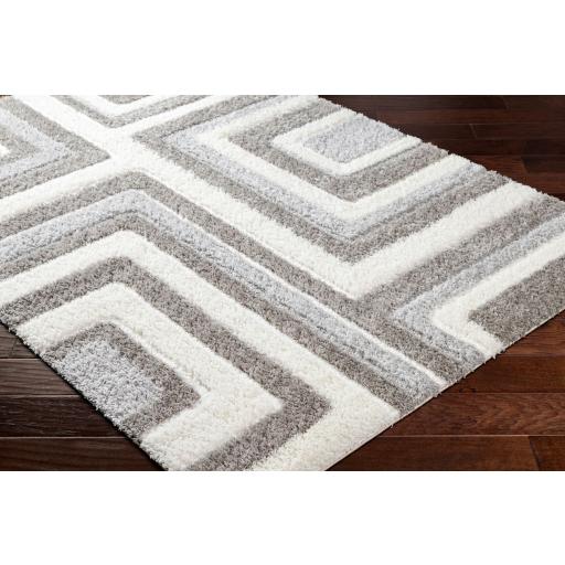 Surya Nomadic NMC-2309 Ivory Light Gray 5'3" x 7' Rug