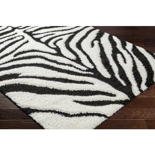 Surya Nomadic NMC-2311 Black Ivory 5'3" x 7' Rug