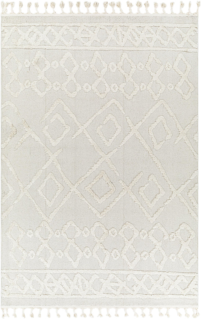 Surya Nora NOA-2300 Cream Light Gray 5'3" x 7' Rug