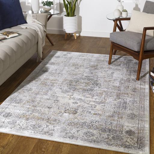 Surya Norland NLD-2318 Charcoal Cream 5' x 7'3" Rug