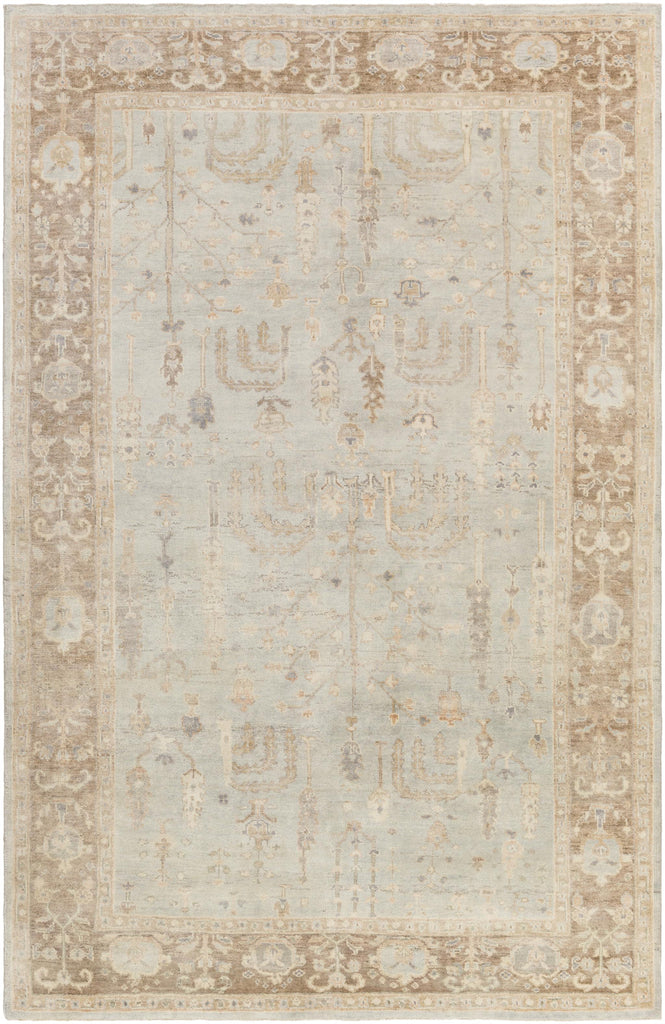 Surya Normandy NOY-8003 Cream Ice Blue 4' x 6' Rug