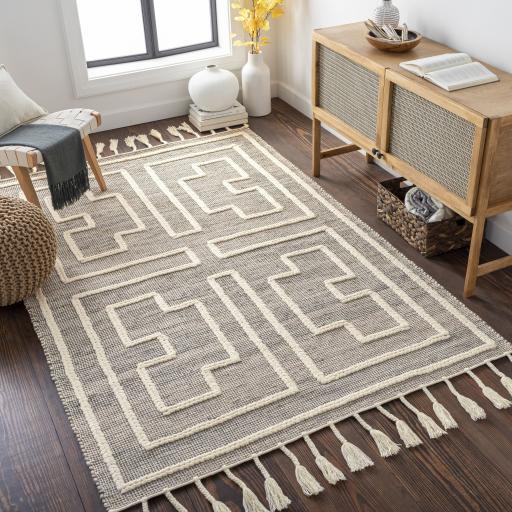 Surya Norwood NWD-2302 Charcoal Cream 2' x 3' Rug