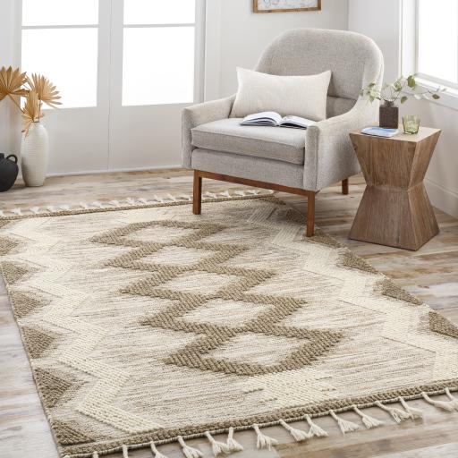 Surya Norwood NWD-2310 Cream Olive 2'6" x 8' Rug