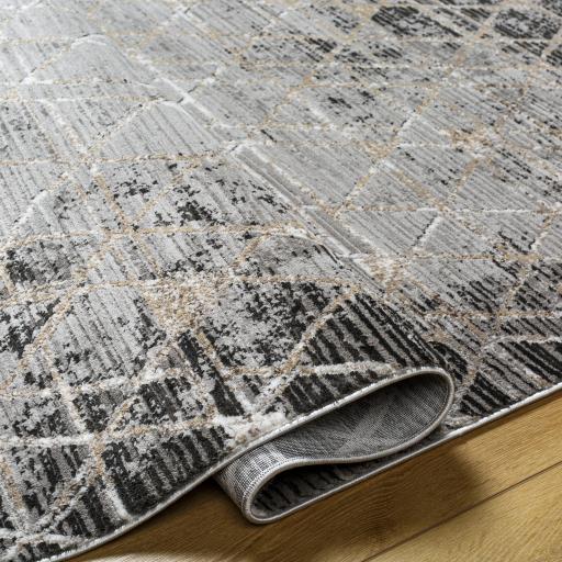 Surya Obsession OBN-2301 Black Brown 5'3" x 7' Rug