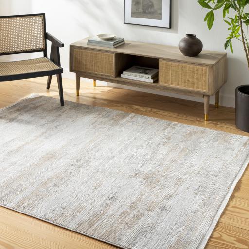 Surya Obsession OBN-2303 Charcoal Cream 5'3" x 7' Rug