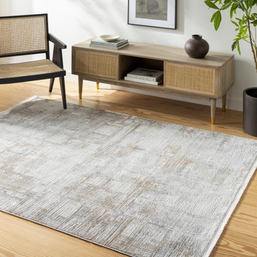 Surya Obsession OBN-2305 Charcoal Cream 5'3" x 7' Rug