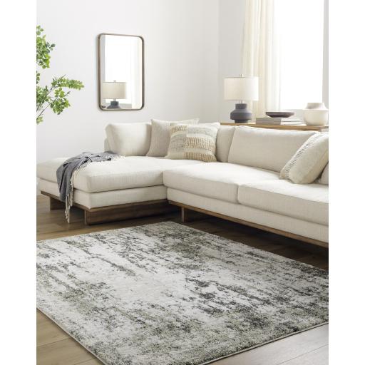 Surya Osaka OKK-2307 Charcoal Cream 2' x 2'11" Rug